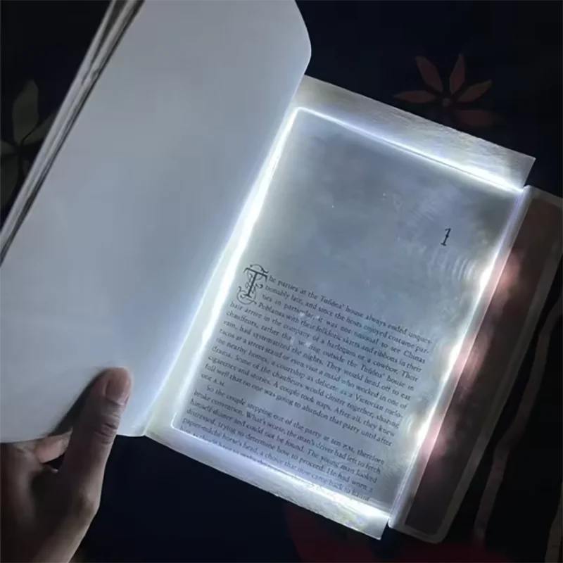 1Pc LED Schermo piatto Visione notturna Luce da lettura Protezione per gli occhi Luce da lettura Luce notturna per studenti Luce creativa per la cura degli occhi del libro a LED