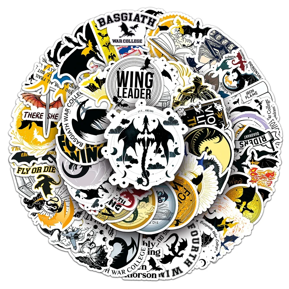 10/30/50 pçs quarta asa fantasia romance dos desenhos animados adesivos legal dragão adesivo à prova dwaterproof água para brinquedo do miúdo diy notebook guitarra caso de telefone