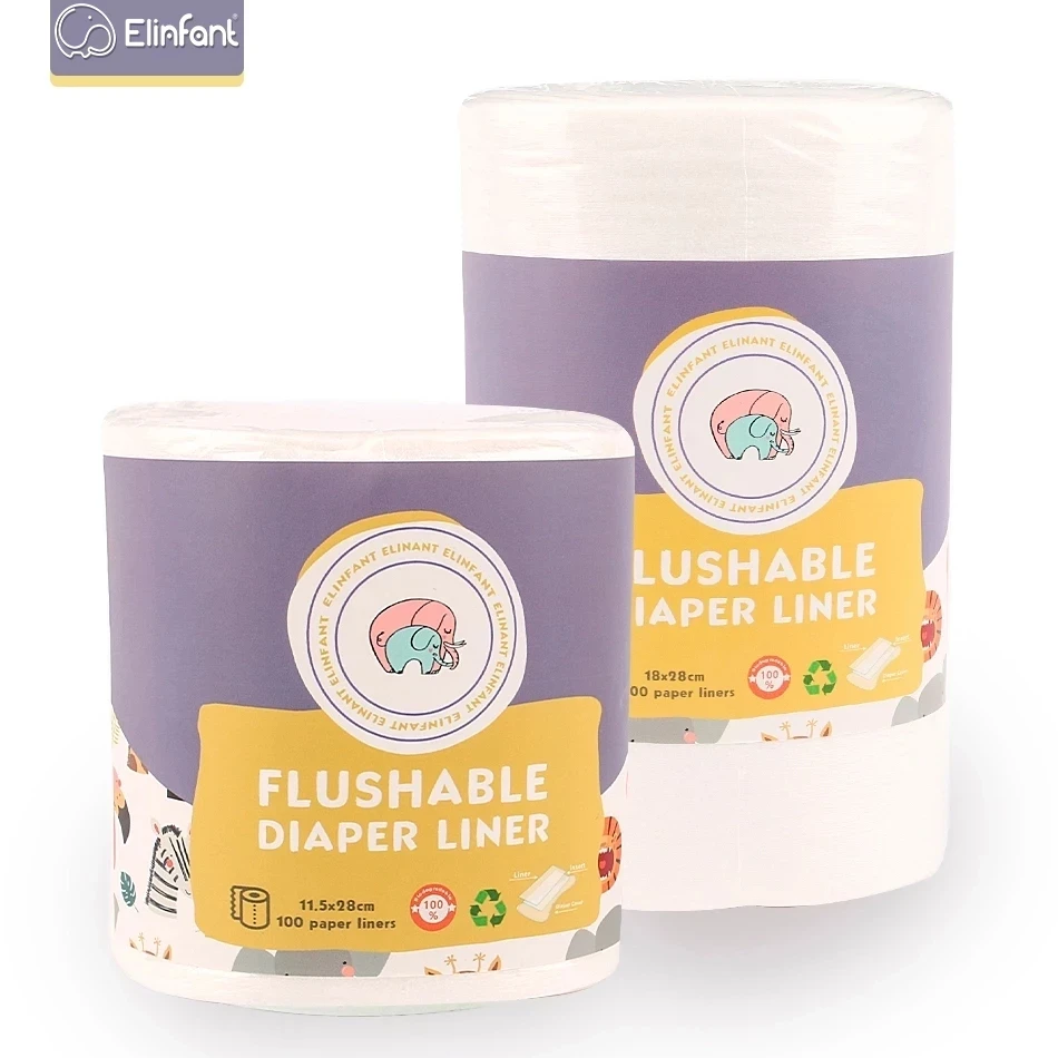 Elinfant 1 rollo de pañales desechables de bambú para bebé, forro de bambú biodegradable, envío gratis # SMT007 #
