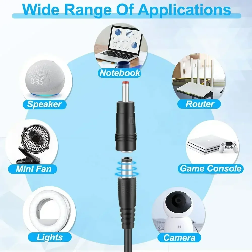 Cable de carga rápida PD de voltaje ajustable de 5-20V para portátil Lenovo Asus Hp Acer y más Cable adaptador de corriente tipo C a DC5.5x2.1mm