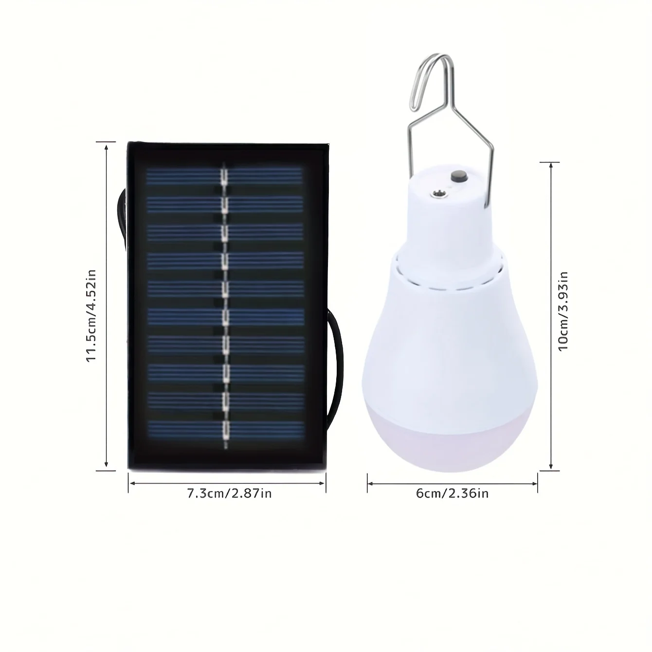 1PC ソーラー LED ライト屋外緊急電球ソーラーパネル充電式電球ぶら下げ庭ガーデンライトキャンプランプ
