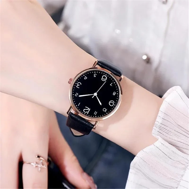 Nueva moda estilo simple señoras niñas relojes de cuarzo Reloj de pulsera para mujeres Reloj Mujer Часы Ж Dön Ij.... Нару