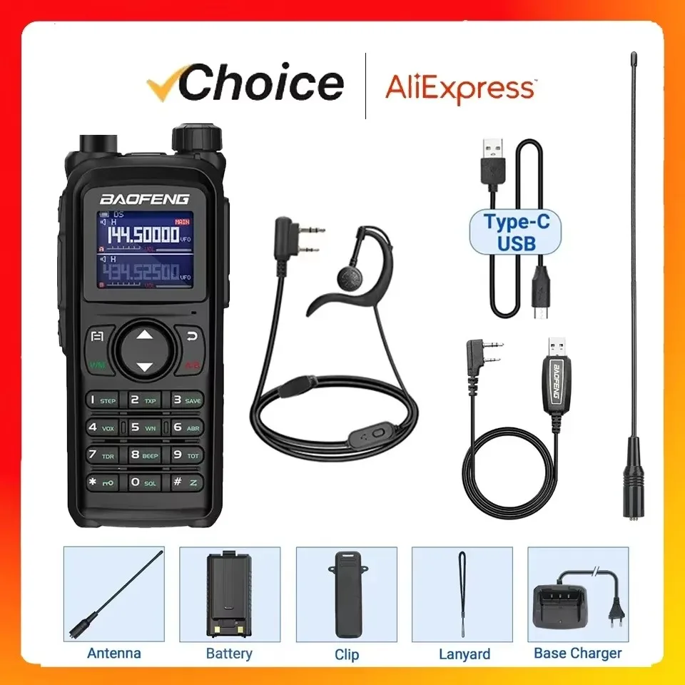 Baofeng Official Store 2024 New UV 28 Ham 999CH Walkie Talkies 5-10km 10watt Tri Band Two Way Radio With Air Band