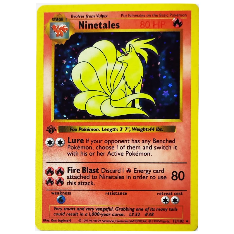 Pokemon-Sammelkarten 1996, 1. Auflage, Flash-Karten, Charizard Blastoise-Spiel, PTCG-Spiel, Anime, glänzende Sammelkarten, Geschenkspielzeug