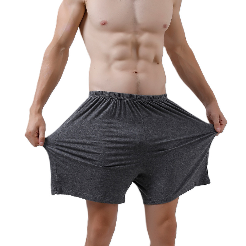 Pantalones cortos de algodón para dormir para hombre, pantalones cortos lisos de cintura elástica, pantalones cortos sueltos para la playa, pantalones cortos transpirables para dormir para hombre, ropa de casa
