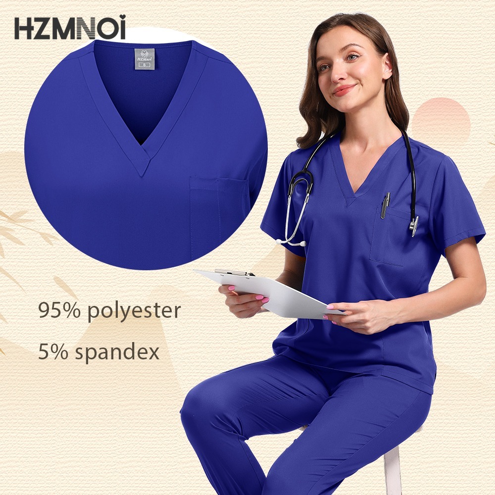 Doctors Nurses Thin Elastic Quick-drying Work Uniform Men Women Hand Washing Clothes Doctor's Surgical Gown Medical Scrubs Sets