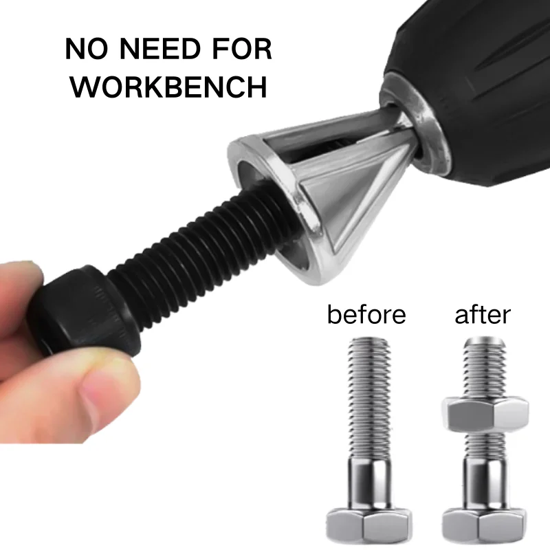 1pc Drill Bit Deburring External Chamfer Tool Hexagonal Handle ScrewRepair Drill Chuck Angle Trimming tool for Various Materials