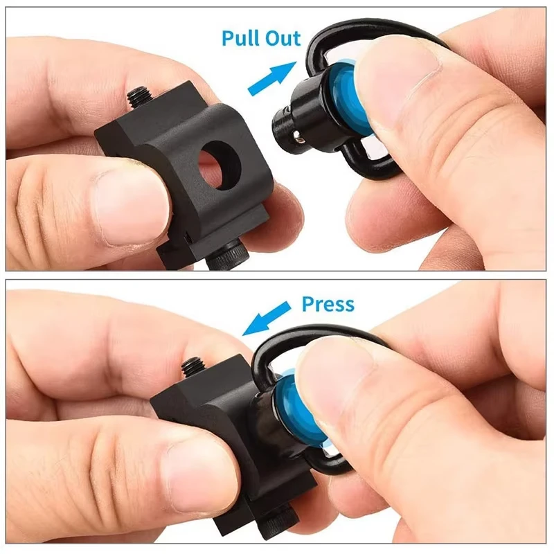 สายรัดปืนสลิงหัวเข็มขัดหมุนแหวนรูปหัวใจ QUICK RELEASE ลูกเหล็ก Qd AK ปรับปืนอัดลมปืนไรเฟิล