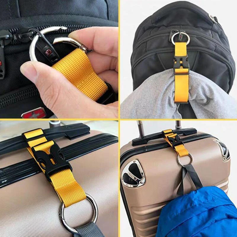 1 pz Backbin cintura fibbia fascia per bagagli zaino multifunzionale fibbia appesa valigia portatile gancio fibbia appesa