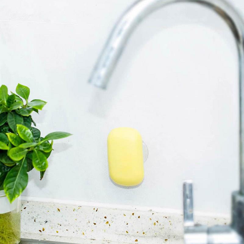 Stainless Steel Suction Cup Soap Hanger Magnetic Wall-mounted Removable Soap Dish for Bathroom Toilet Kitchen Sink Accessories