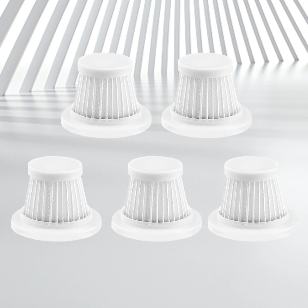 5pcs Washable HEPA Car Vacuum Filter Car Vacuum Cleaner Filter Easy Installation and Removal Handheld Vacuum Cleaner Accessories