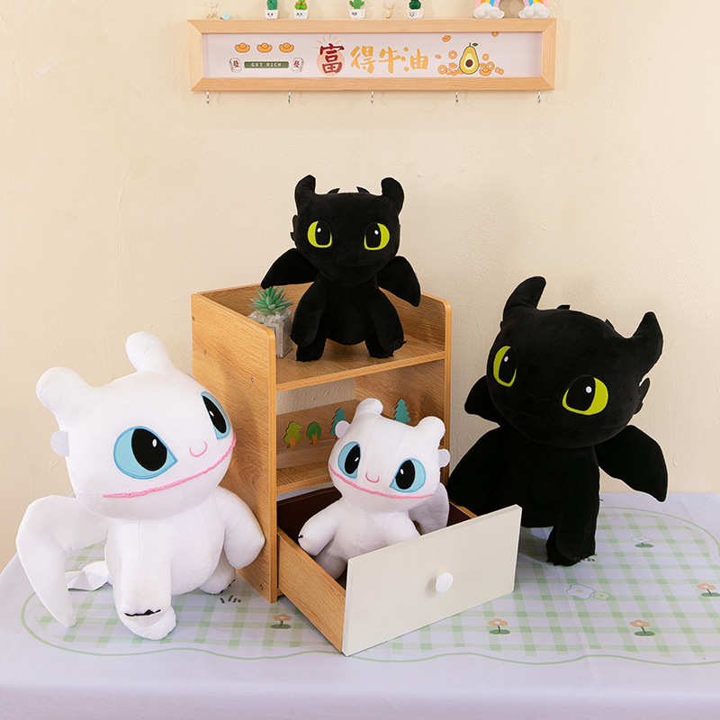 Large Toothless Dragon Body Pillow Cute Cartoon Dragon Plush Toy Soft Decorative Throw Pillow Cushion Anime Stuffed Doll Decor