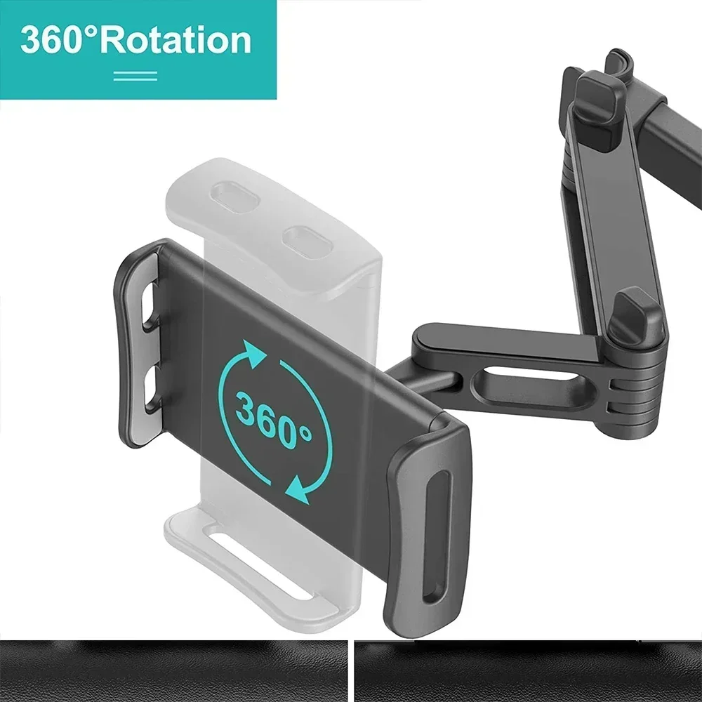 Telescopisch auto-achterkussen Telefoonhouder Tablet Autostandaard Hoofdsteun achterbank Montagebeugel voor tablet enz. Voor Apple Samsung