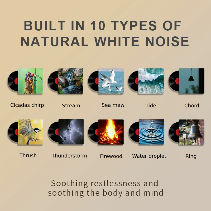 RGB Sleep White Noise Machine met rustgevend geluid Tastbaar Oplaadbaar LED-nachtlampje Ontspannende audio- en slaaplamp voor baby's