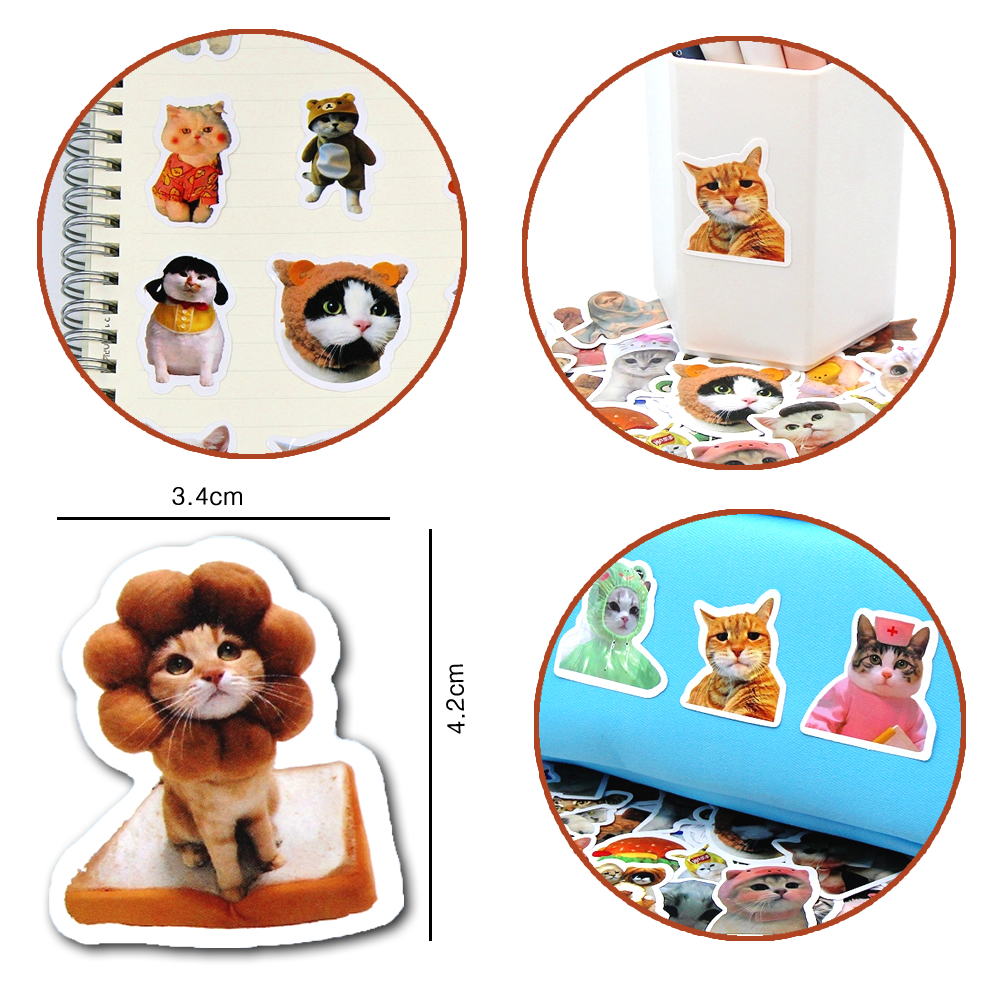10/50/100pcs Divertente Gatto Adesivi Del Fumetto Sveglio Decalcomanie Giocattolo di Cancelleria Chitarra Telefono Bicicletta Laptop Bagagli Auto Graffiti Adesivo Per Bambini
