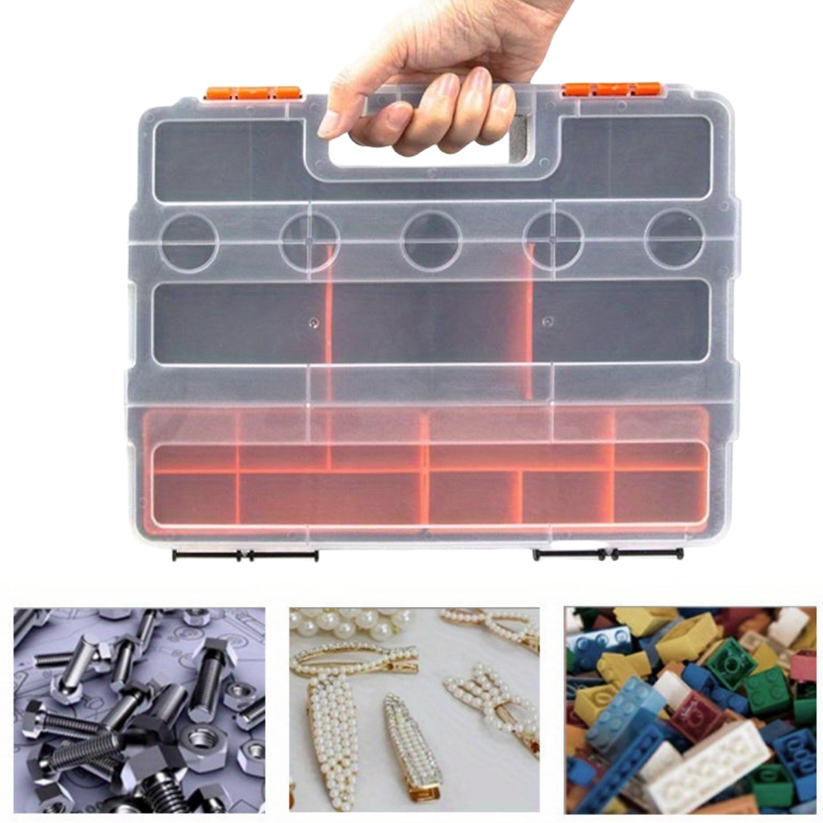 Tragbare Teile Box Hardware Lagerung Toolbox Kunststoff Fall Multi-Grid Kombination Schraube Lagerung Box Garage Reparatur Werkzeug Box