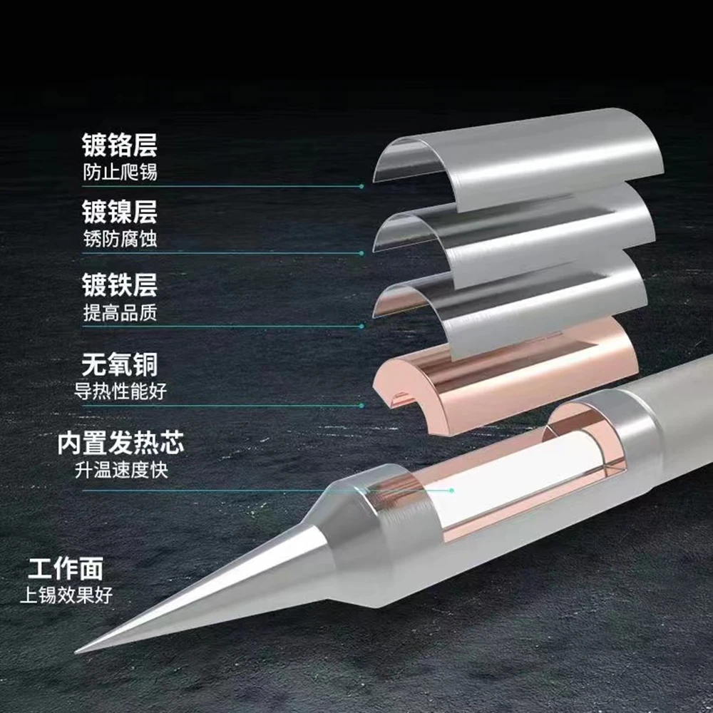 Mechanic C210 Soldering Iron Tips 210 Tips for T210-A T210-NA Sugon T26/T26D Soldering Handle Soldering Station Welding Tip