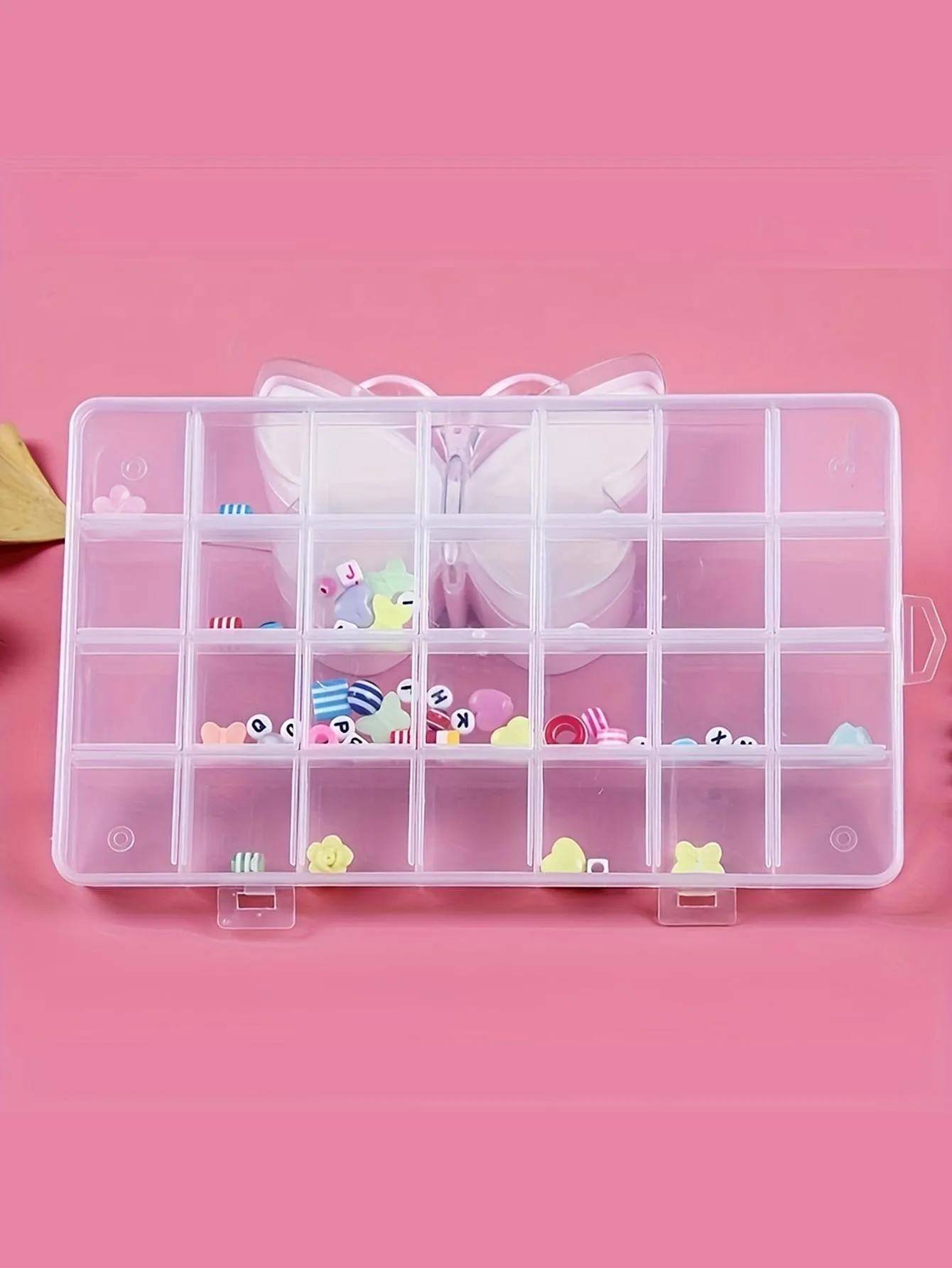 Transparent Storage Container Jewelry Box Clear Plastic Organizer Box Empty Earring Storage Organizer Display Case for Beads