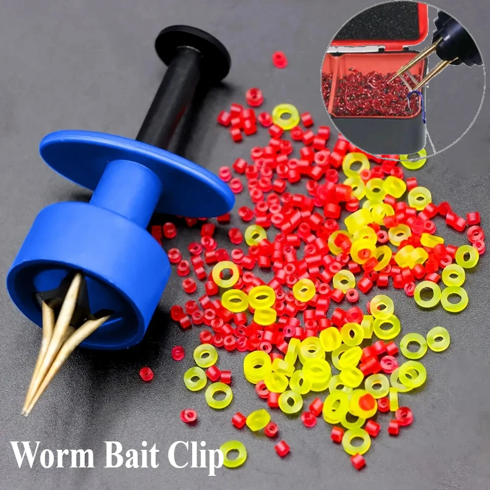 300/ 700/ 1000 Uds cebos anillos de goma elásticos Clip de cebo de gusano pesca atada a mano con bandas de goma granulares vendaje de cebo de pellets