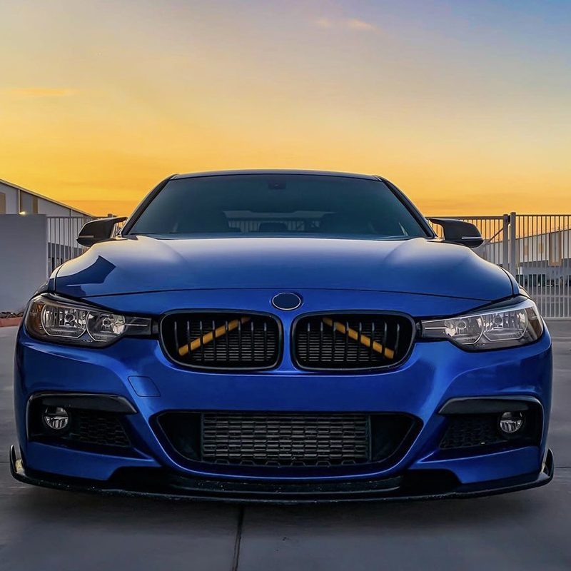 Un par de tiras embellecedoras de rejilla delantera de coche para BMW F30 F31 F32 F33 F34 F36 F20 F21 F22 F23 G29 accesorios de decoración de estilo deportivo de coche