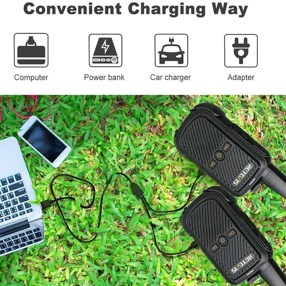 Mini-Walkie-Talkie Retevis RT15 Tragbares Funkgerät Tragbarer Funkkommunikator Walkie-Talkies 1 oder 2 Stück für die Hoteljagd