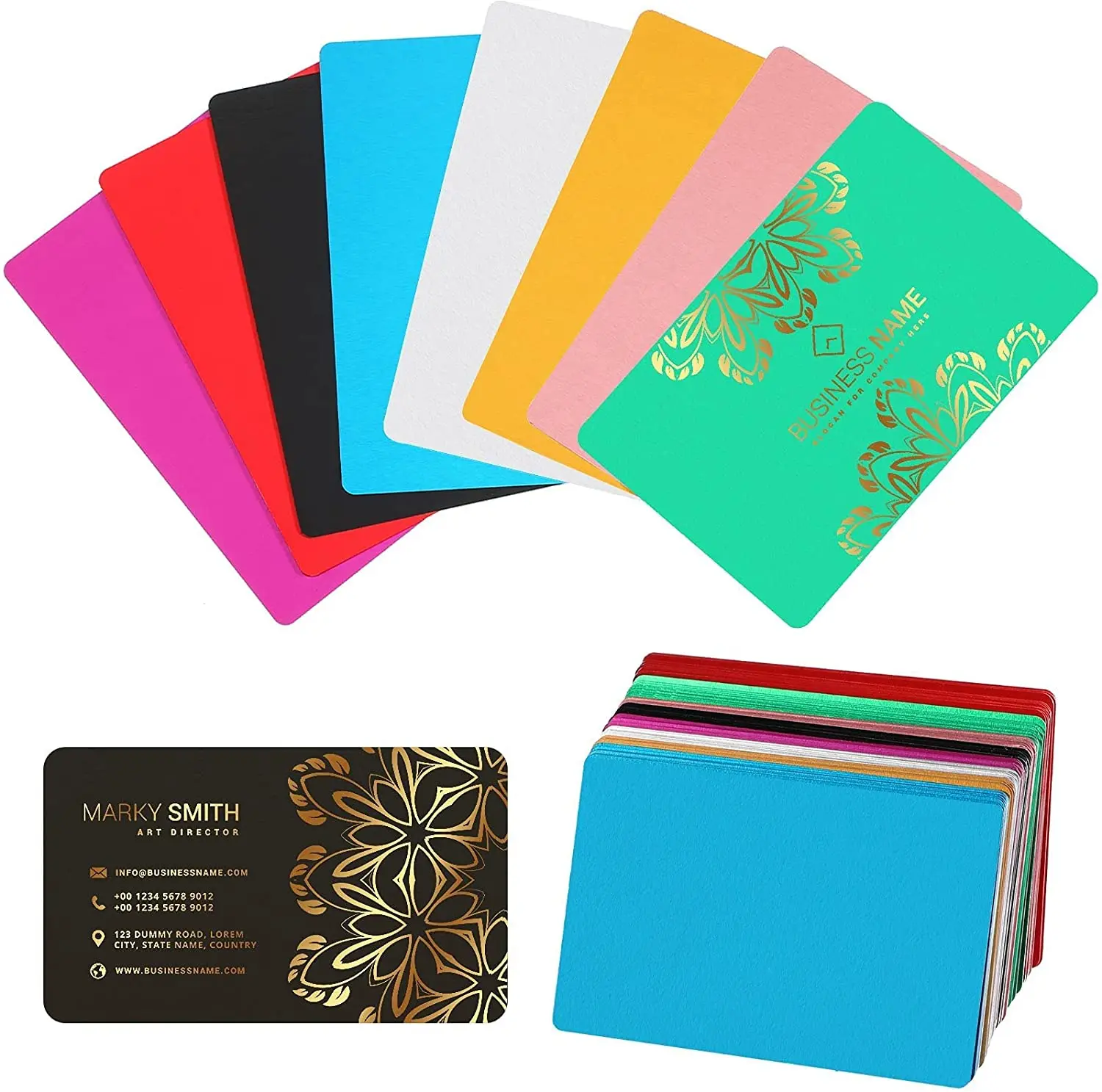 50 Pcs โลหะนามบัตรอลูมิเนียมที่ว่างเปล่าเลเซอร์ CNC แกะสลักการ์ดพิเศษโลโก้การพิมพ์ DIY ปรับแต่งอุปกรณ์สำนักงาน