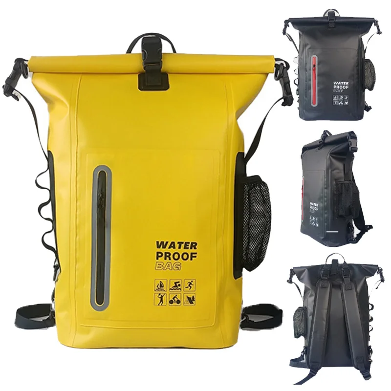 Saco seco de caiaque à prova dwaterproof água deriva natação mochila grande rio trekking ombro praia mergulho rafting seco canoagem pvc saco de acampamento