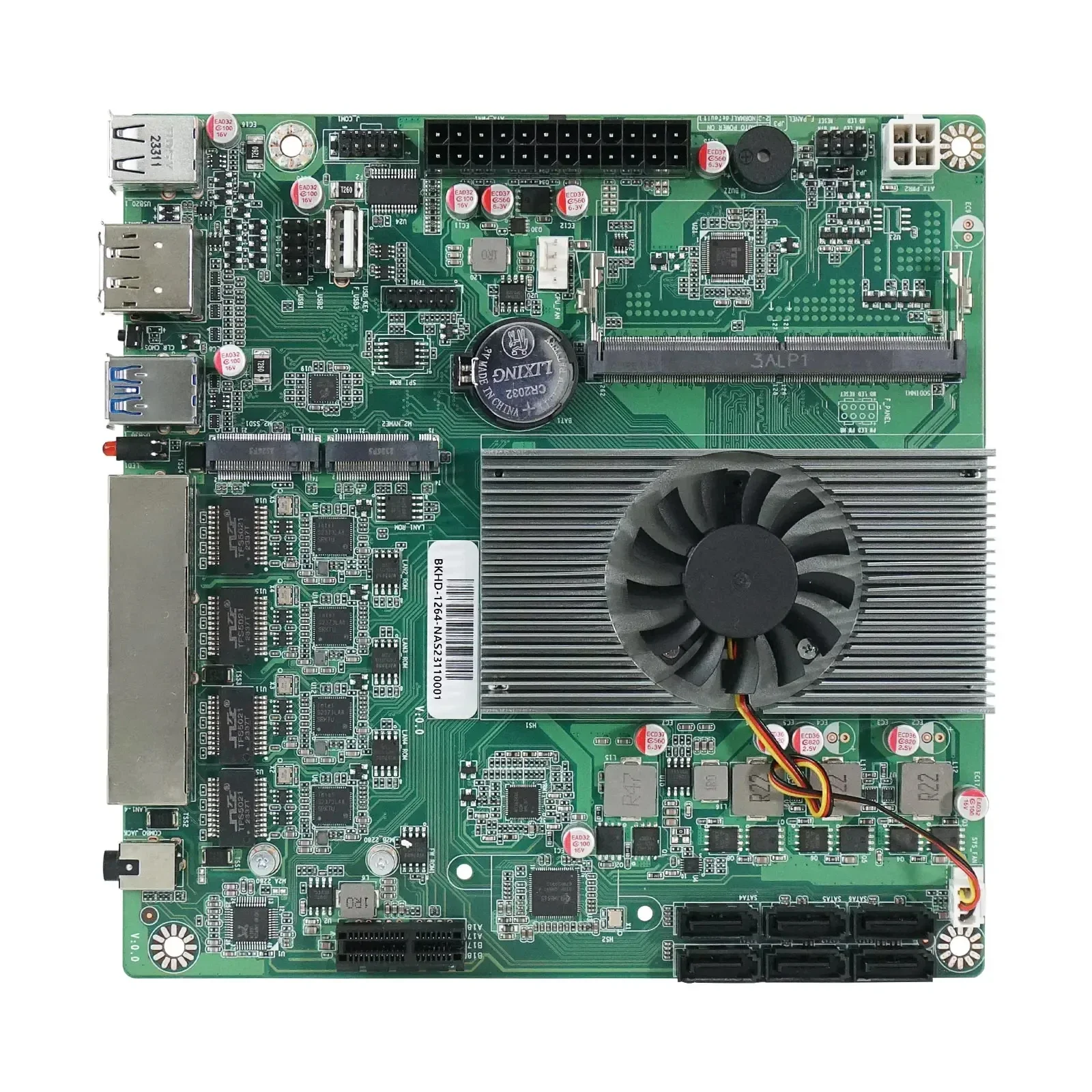 SZBOX Alder Lake N100 N150 1264-NAS Motherboard ITX Home Processor DDR5 4*Intel I226 2.5G LAN M.2 Slot 6xSATA DP HD Low Power