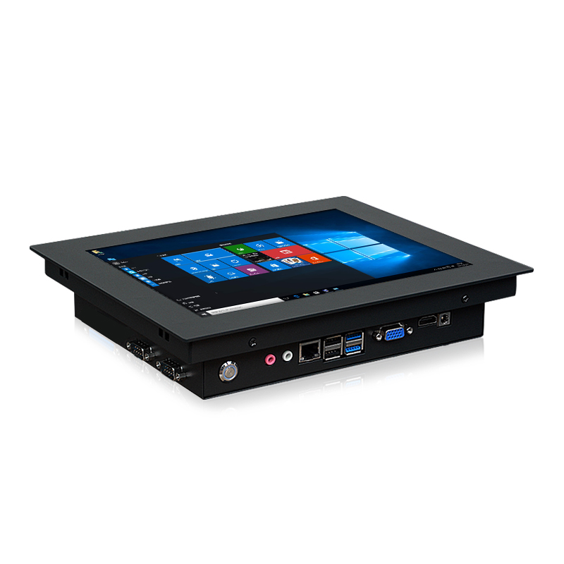 Mini computer industriale incorporato da 15 10 12 pollici Pannello PC tutto in uno con touch screen resistivo WiFi integrato per Win10 Pro