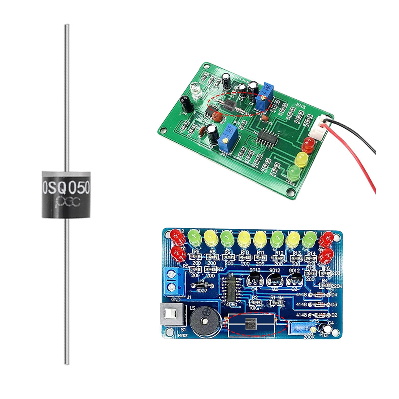 SAMIROB 6PCS 30SQ050 Schottky Diode 30A 50V Axial for Solar Panel Parallel Reflow Protection