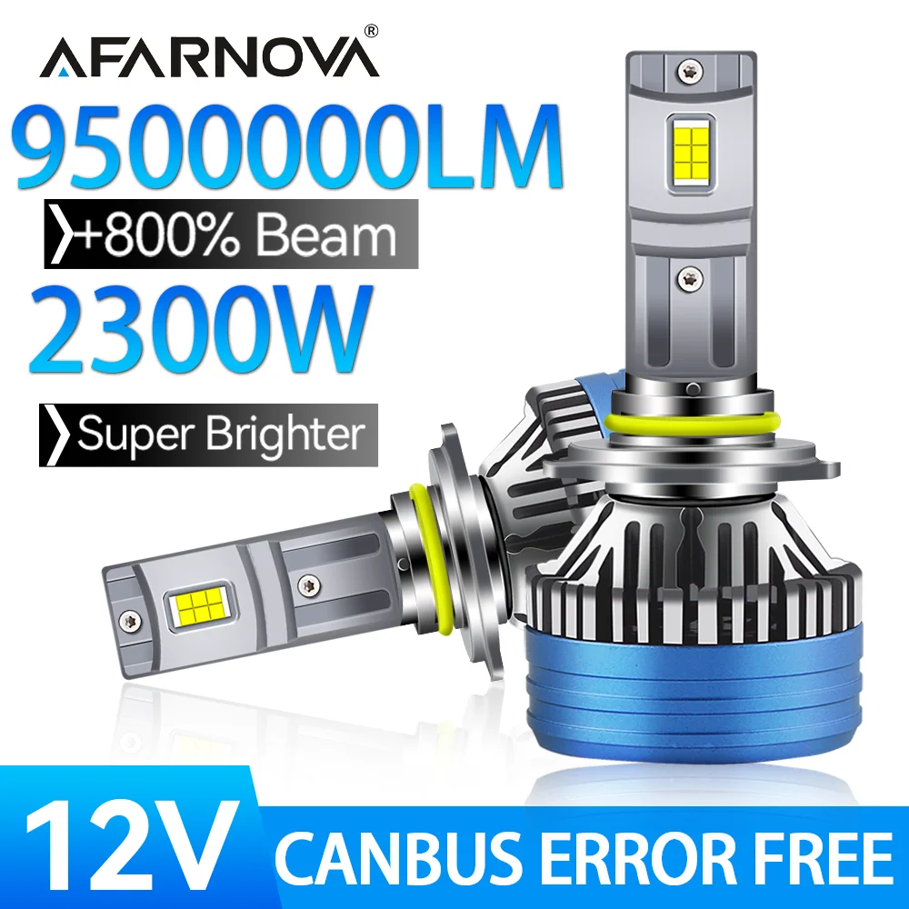 2300 Вт H7 H4 H11 Светодиодная фара высокой мощности Canbus H1 H8 9005 HB3 9006 HB4 9012 HIR2 H13 880 H16 Турбо-лампа 6000K Автомобильный свет 12 В