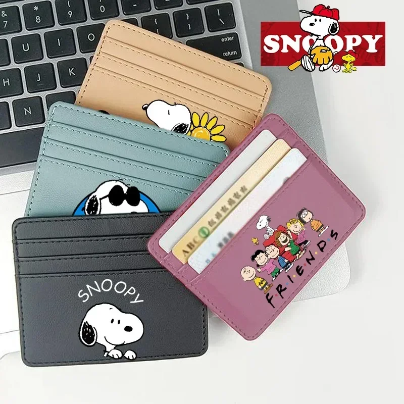 Кошелек для монет Snoopy, арахис, аниме, держатель для кредитных карт, паспорт, кошелек из искусственной кожи, чехол для удостоверений личности, сумка для детей, мужчин, женщин, подарок на день рождения