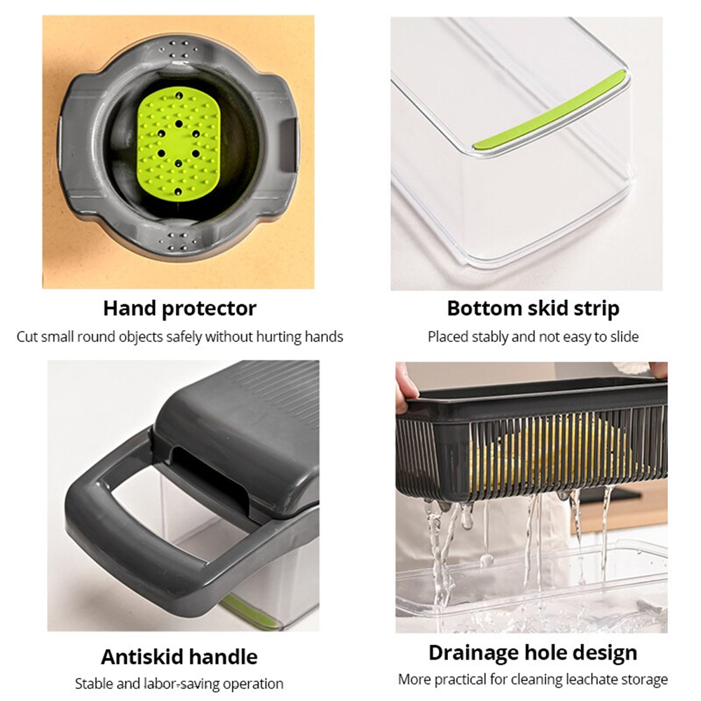 12/16 stücke Gemüse Cutter Multifunktionale Slicer Obst Kartoffel Schäler Karotte Reibe Küche zubehör korb gemüse Slicer