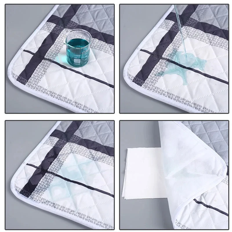 Colchão lavável à prova d'água, tapete de urina para bebês e crianças, protetor de cama fofo de desenho animado, fralda, almofadas de urina, pano respirável