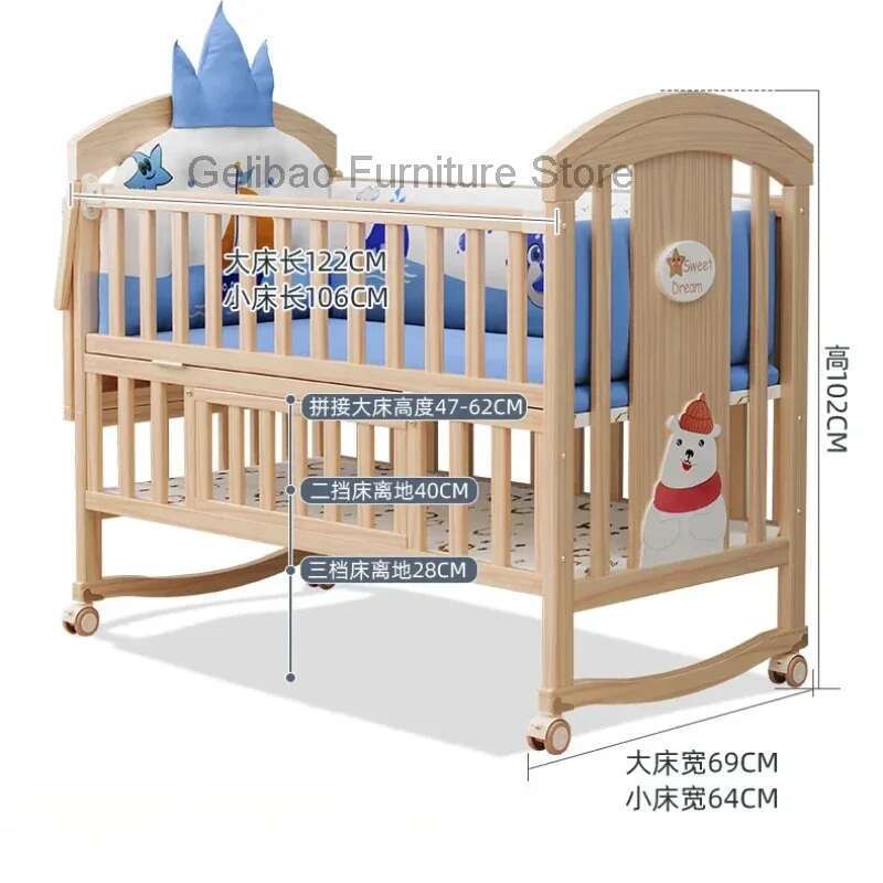 Cama de madera para chico, camas juveniles para niños pequeños, Moisés, litera para niños, cunas multifuncionales para bebé, muebles de dormitorio para niño
