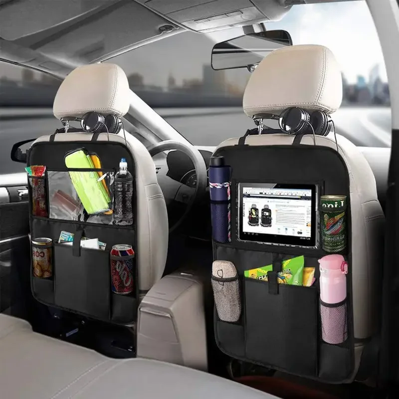 Auto-achterbank-organizer met touchscreen Tablethouder Auto-opbergvakken Cover Autostoel-rugbeschermers Auto-accessoires