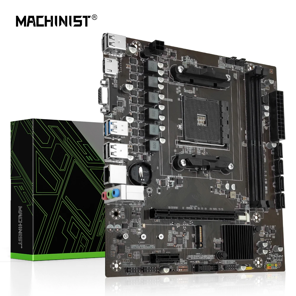 MACHINIST B450 Motherboard AMD unterstützt DDR4 Desktop RAM AM4 CPU-Steckplatz NVME NGFF M.2 USB 3.0 VGA Dual Channel für Ryzen5 3500 usw