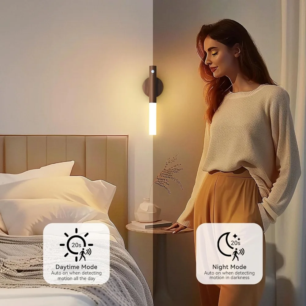 LED Night Light ชาร์จ USB การเหนี่ยวนําของมนุษย์อัจฉริยะสําหรับตู้ข้างเตียงตู้เสื้อผ้าหน้าแรกแสง Motion Sensor Light หลอดไฟ LED
