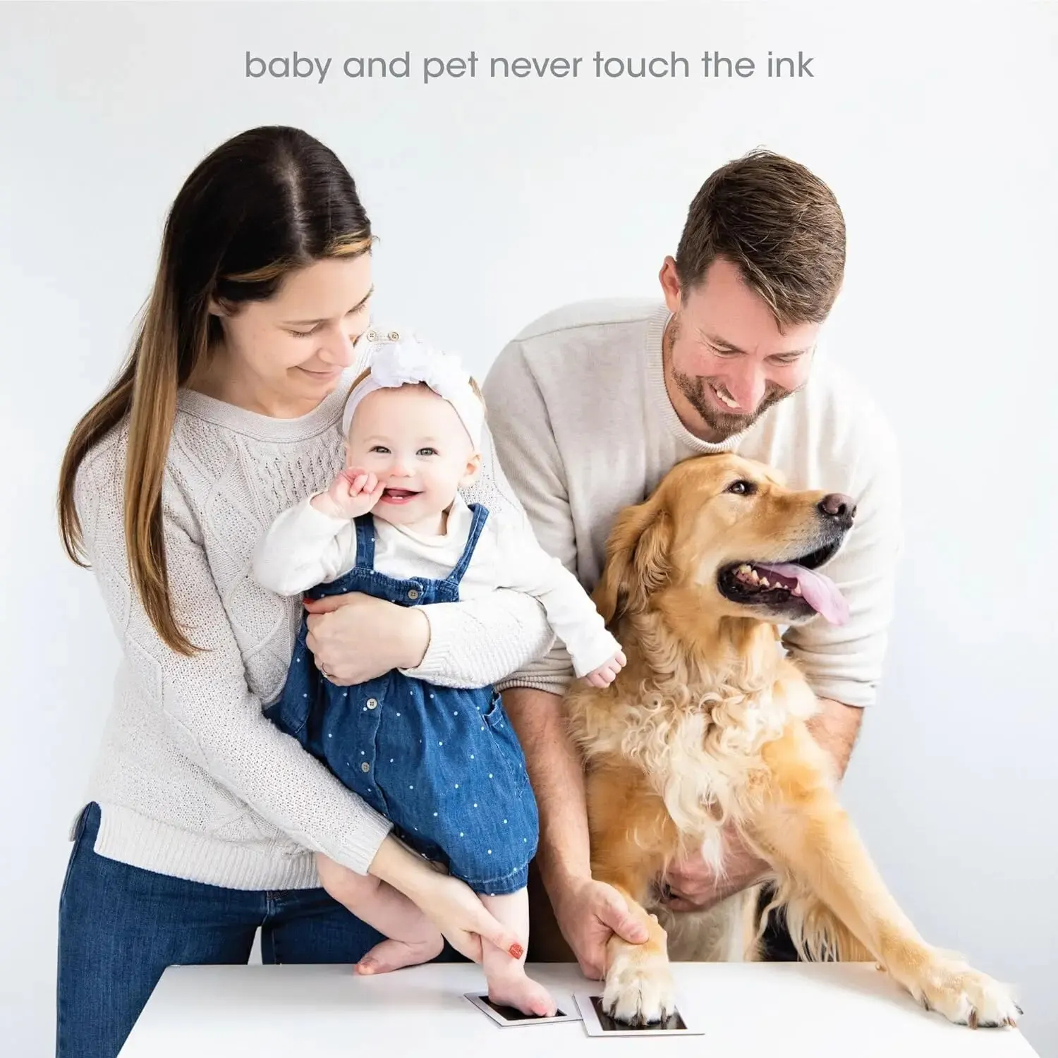 Berührungsloser Hand- und Fußdrucktisch für Haustiere/Babys, kein Qash-Reiben, Herdenkungsfotoalbum-Produktion