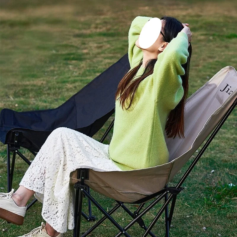 1pc 하이 백 문 의자 야외 바베큐 피크닉 식탁과 의자 세트 휴대용 접이식 의자