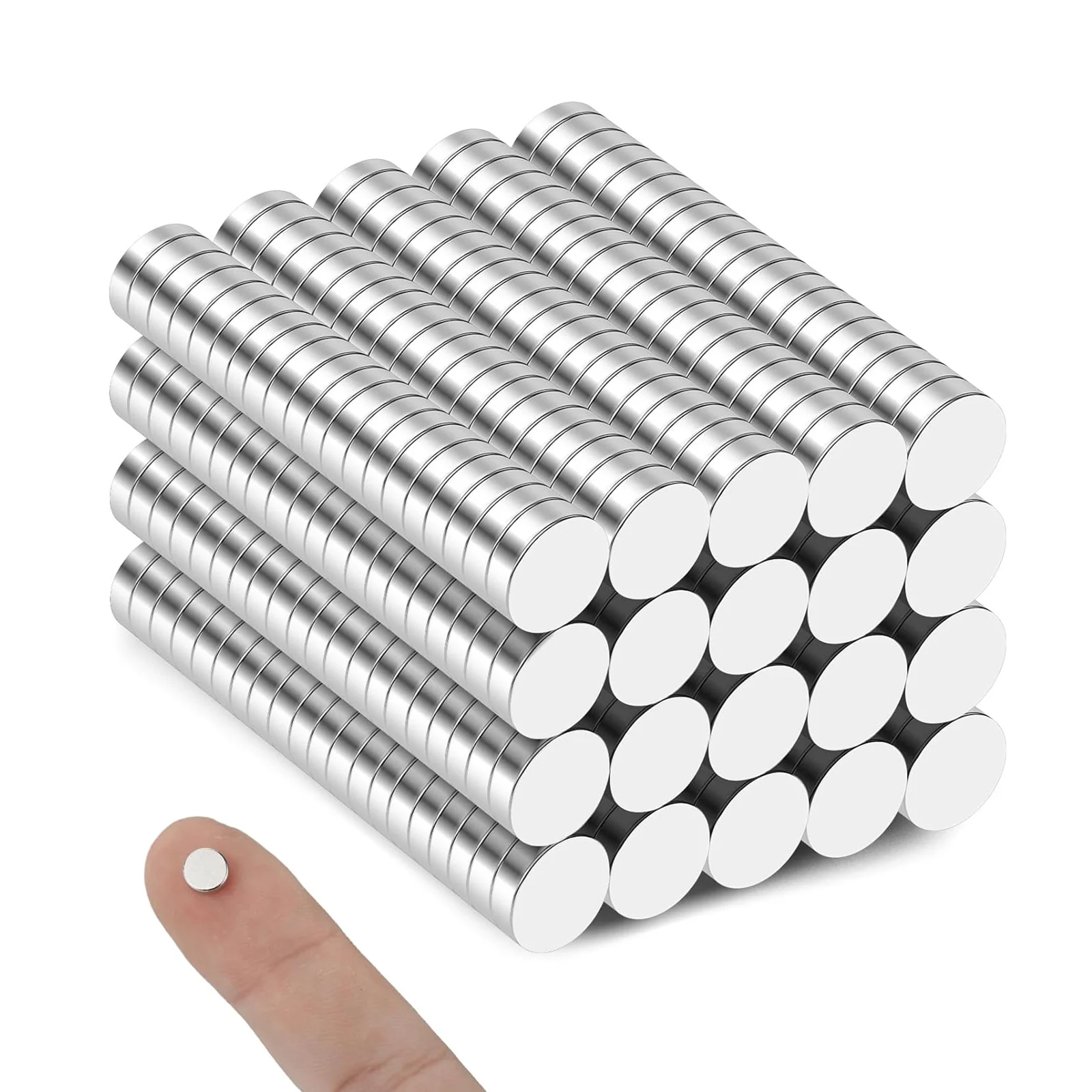 Magneti rotondi resistenti da 50 pezzi 6x2 mm per frigorifero, fai da te, edilizia, scientifica, artigianato, istruzione