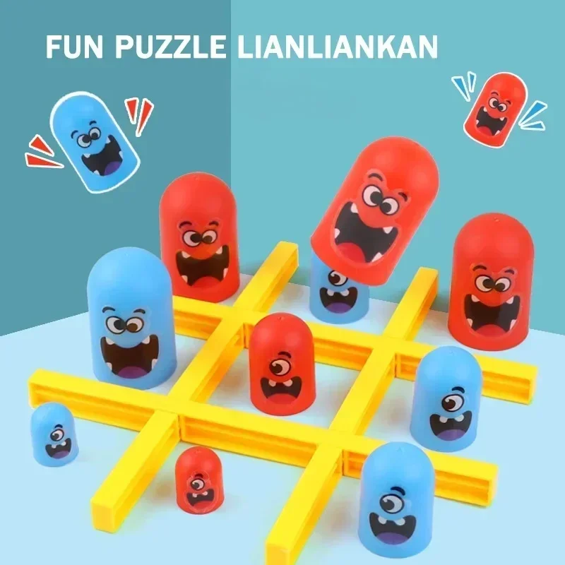 Table Board Intelligence Montessori Games Intellectual Gobble Game Three In A Row Children Toys Kids Gifts