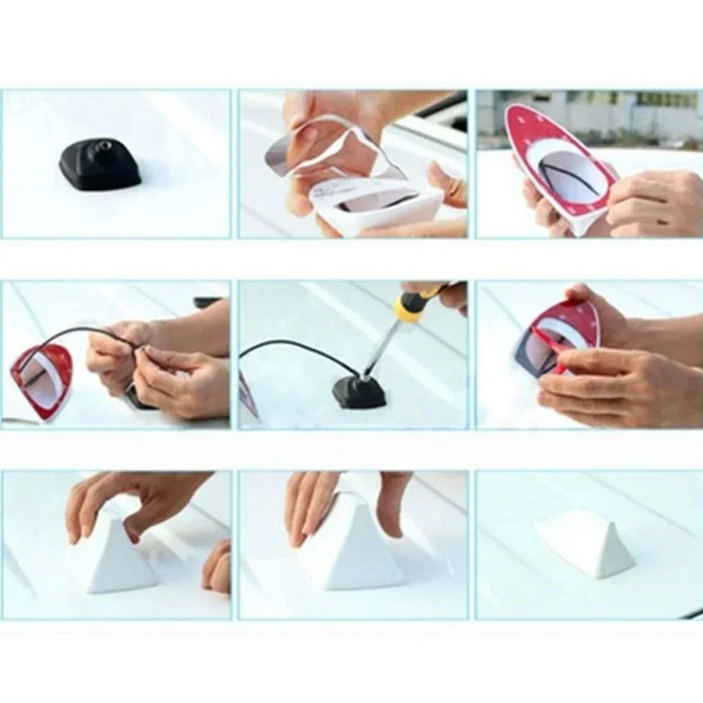 Radio de coche con forma de aleta de tiburón, antena de tiburón para coche, diseño de señal FM de Radio para todas las antenas de automóviles, piezas de repuesto de estilo Exterior de coche