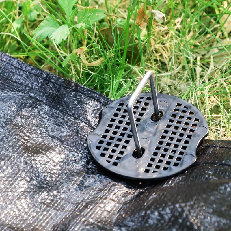 40/80Pcs U-shaped Ground Pegs with Buffer Washers Garden Pegs for Securing Weed Landscape Fabric Netting Lawn Accessories 2025