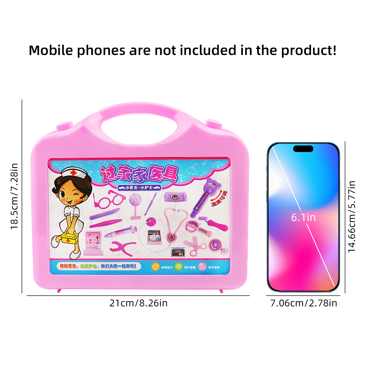 Médecin pour enfants, jouet Playhouse, coffret à médicaments portable, stéthoscope, injection pour filles et garçons