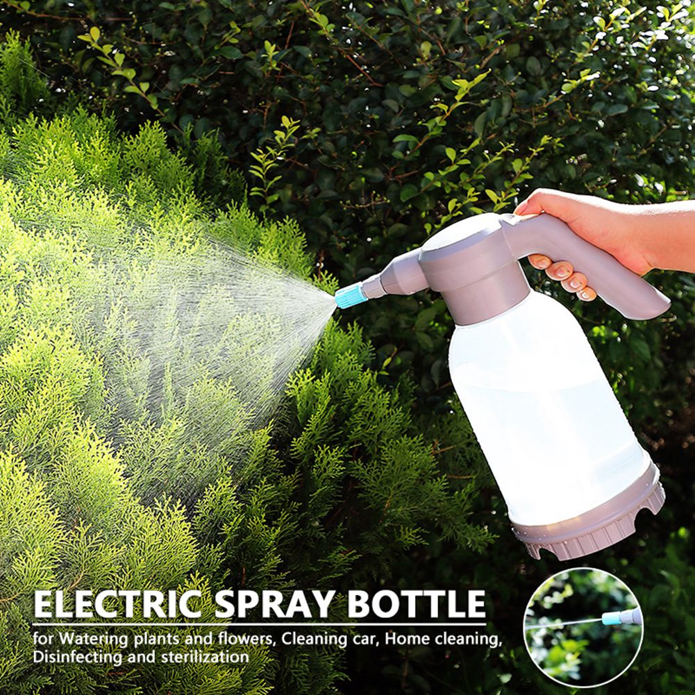 BABQ 2L Electric Automatic High-Pressure Garden Water Spray Bottle 360 Degree Battery Sprayer Watering Hose USB Charging