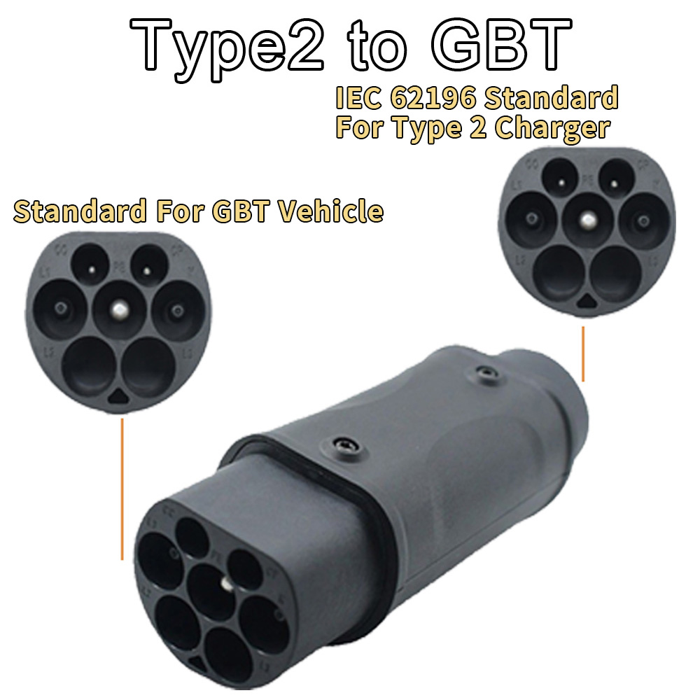 Mới Adapter Nòng IEC 62196 Type2 Để J1772 Type1 Xe Bên Xe Ô Tô Điện Sạc 32A EV Kết Nối Sạc Đế Sạc