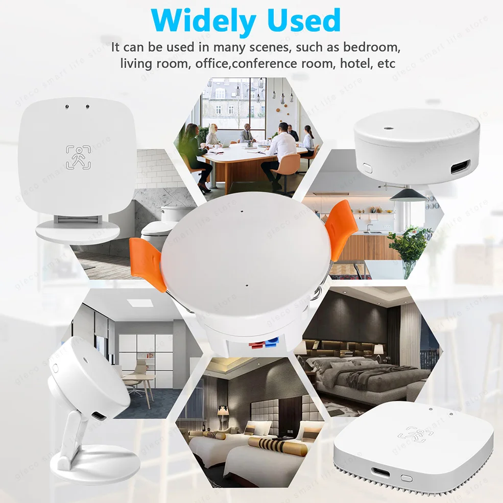 WiFi / Zigbee Smart Human Presence Sensor PIR-Radardetektor, Helligkeits-/Entfernungserkennung, Tuya Smart Life Home Automation