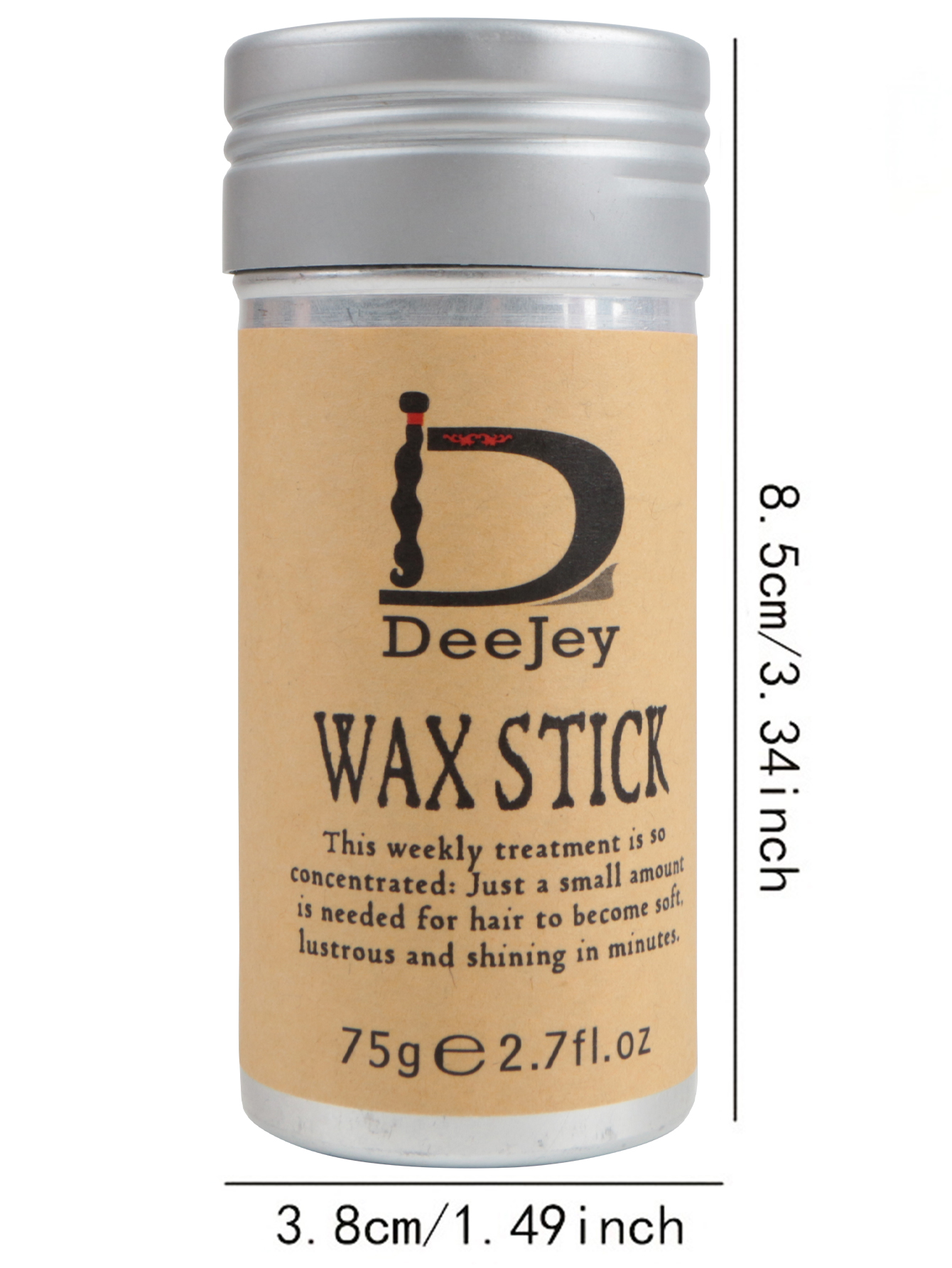 DeeJey ヘアワックススティック、ヘアコーム、毛ブラシ、ウィッグエッジコントロール用エッジブラシ付き