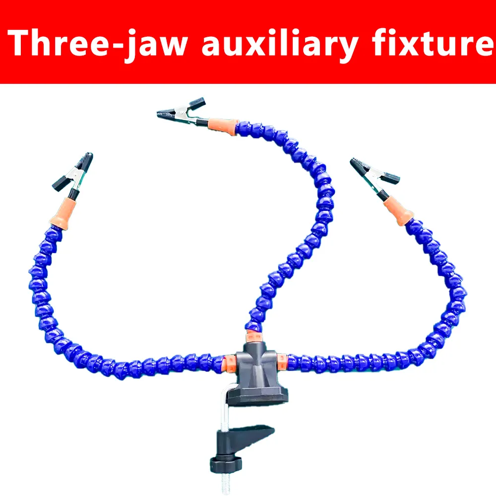 Table clamp universal arm welding table three-jaw auxiliary fixture pcb circuit board welding maintenance tool fixing bracket